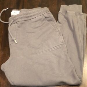 Men's Navy Wool-Blend Sweatpants